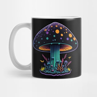 Trippy Neon Colored Mushroom Mug